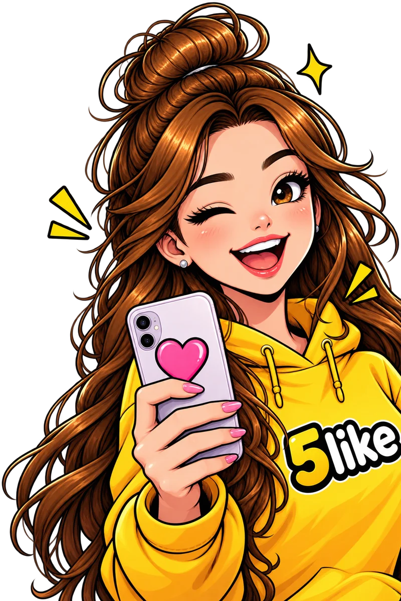 Maskotka 5like z telefonem